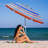 Beach Umbrella With Sand Anchor Portable Outdoor Patio Sun Shelter UV 50+ Protection & Tilt Aluminum Pole With Carry Bag For Beach Patio Garden Outdoor Multicolor Blue
