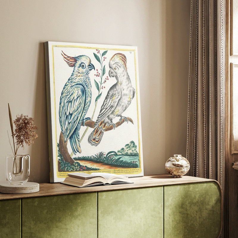 Oiseaux pastel I - galerie Cavas sur mesure, H 60 po x l 40 po