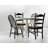 Classic Black 16" Compact Armless Dining Chair with Ladder Back Design-15376012