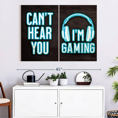 Impression sur toile multicolore Gamer