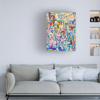 «Alise Loebelsohn Yellow Landscape», reproduction d'art sur toile tendue