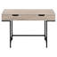 Bureau moderne pour ordinateur portable avec tablette, 122 cm (48 po), stratifié brun, structure en métal noir, rangement pour bureau à domicile, finition stratifiée, piètement en métal-896669901