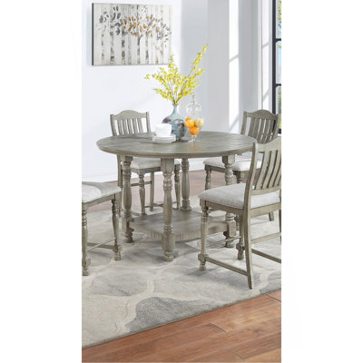 Table de salle à manger ronde gris clair clair 1pc Table Only