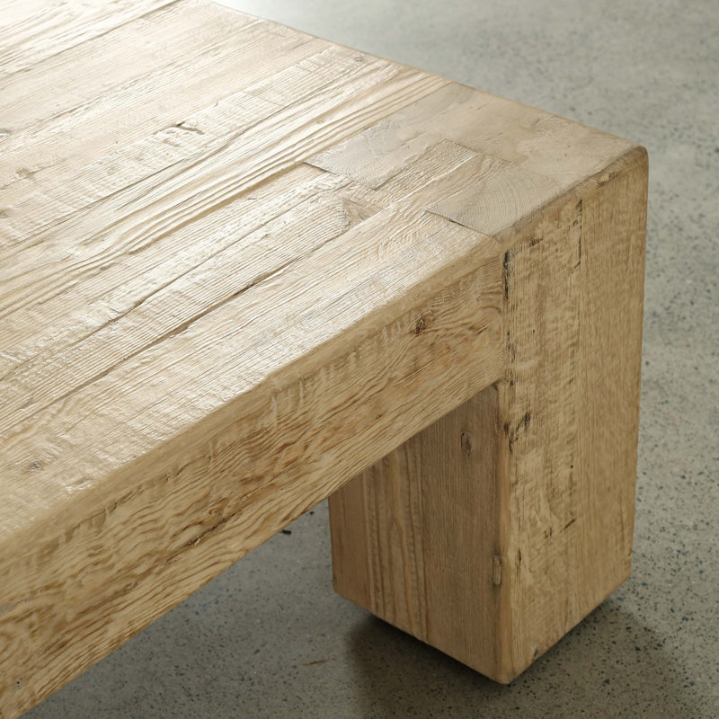 55" Square Ravello Coffee Table Weathered Warm Wood Tone, 17.7" H x 55" W x 55" D