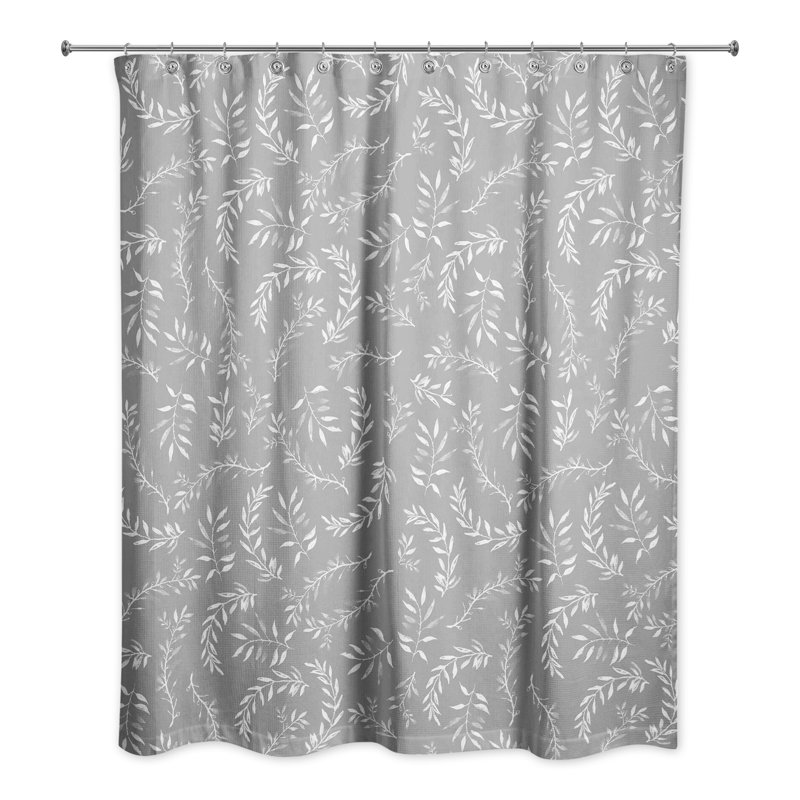 Rideau de douche Floral, Gris