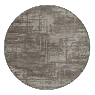 Machine Washable Abstract Gray Area Rug