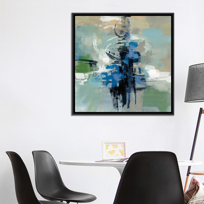 « vista point ii », reproduction d’impression sur toile tendue, H 18 po x l 18 po x P 1,5 po, Toile avec cadre noir