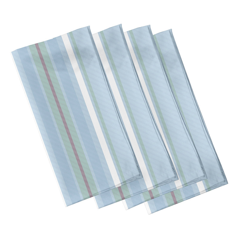Ensemble de serviettes 4 pièces Alissiya, Bleu clair