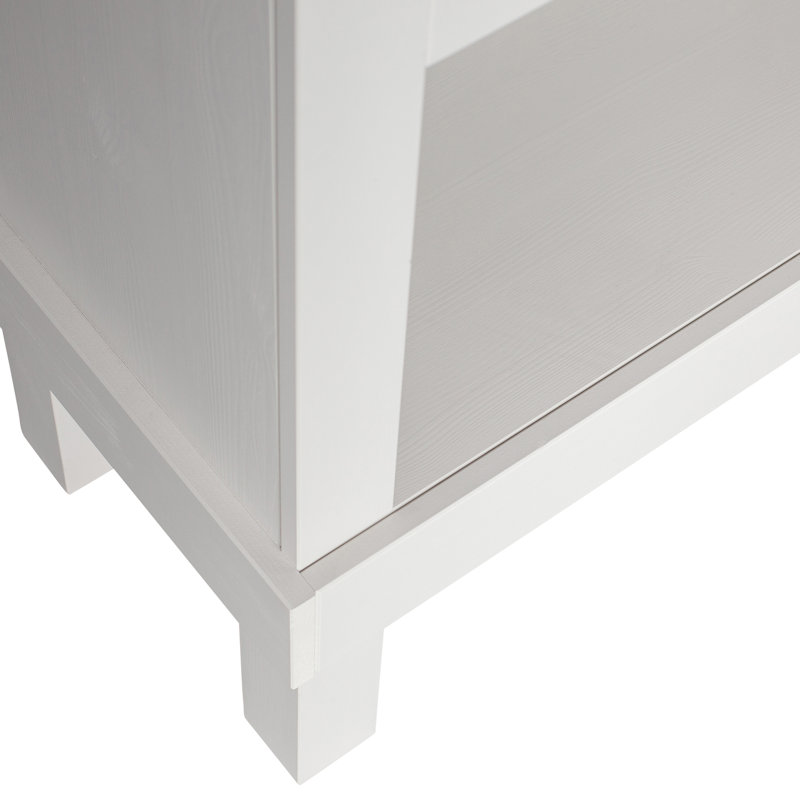 Bonk Pine Rectangle Accent Cabinet, White
