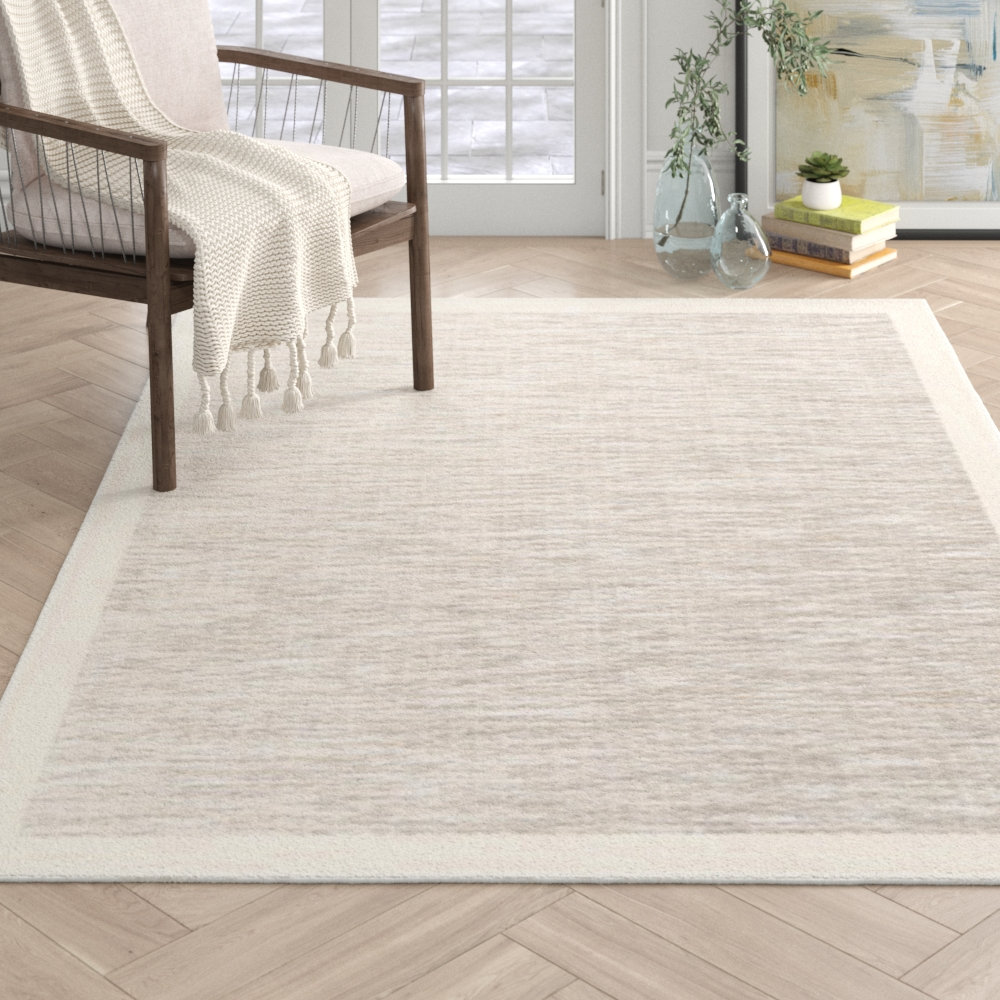 Millom Taupe/Cream Indoor/Outdoor Rug, Rectangle 5'3" x 7'7"