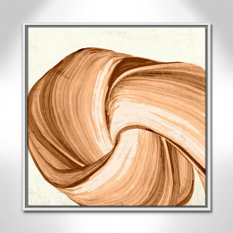 Orange Tango I imprimé par , 25.5'' W x 25.5'' H, Toile avec cadre, Flotteur blanc
