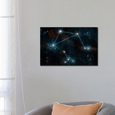 The Constellation Libra The Scales by Marc Ward - Wrapped Canvas Print