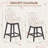  Swivel Brown Faux Leather 28.2'' Counter Stool with Solid Wood Frame-15567440-15567444