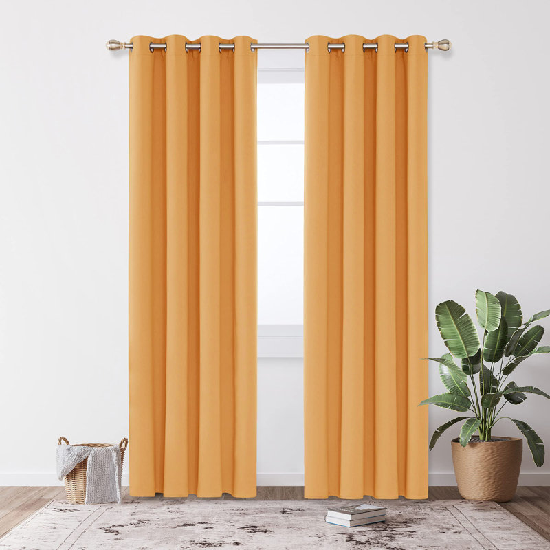 Quayshaun Blackout Curtain Pair, 55cm Width x 280cm Drop
