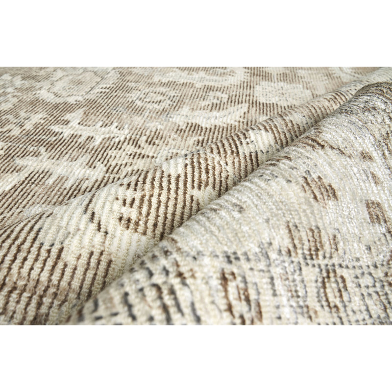 Tuscany Floral Area Rug in Brown, Rectangle 8' x 10'