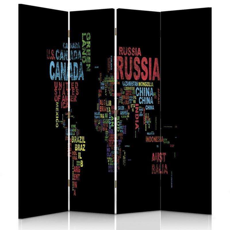 Abbiegale Folding Room Divider, 170cm H x 145cm W x 2.2cm D, 4
