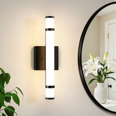 Barre d'éclairage de salle de bain moderne à intensité variable 16 "avec abat-jour en acrylique, réglable en température de couleur 5CCT