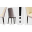 Table de salle à manger de 63 po de style crème et 6 chaises rembourrées rembourrées en éponge confortable, esthétique pour tout décor d'intérieur de style Mid-Century