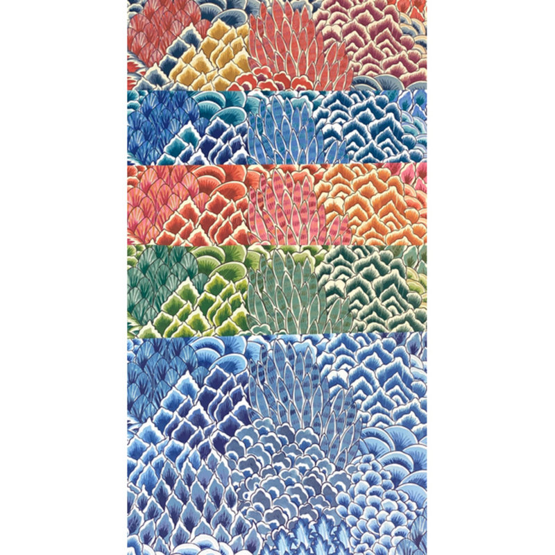 Grand Bazaar Katibi 30' L x 26.75" W Wallpaper Roll, Turquoise