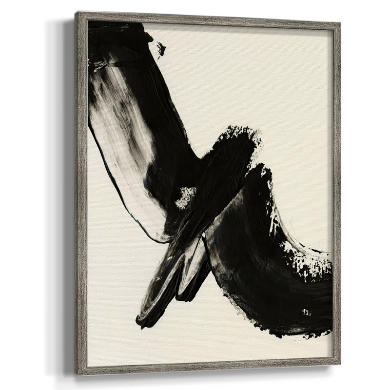 «Black Expression I», reproduction encadrée - bois massif, H 30 po x l 24 po