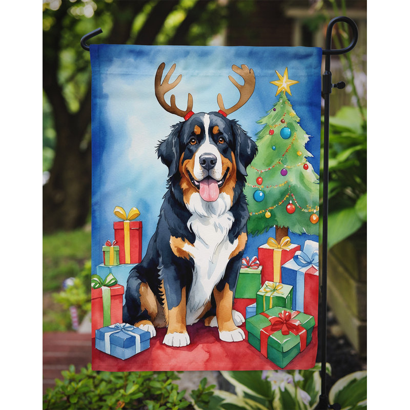 Drapeau de Noël renne de jardin, Bouvier bernois