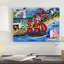 « red voiles folk art seaside », reproduction sur toile tendue-32714290