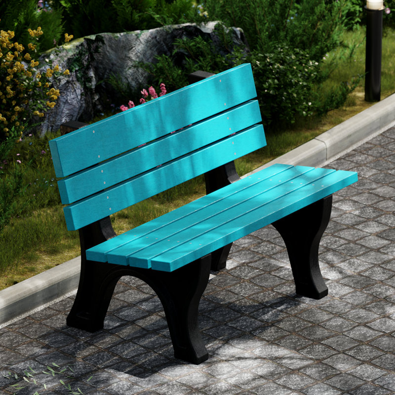 Banc Heritage Park, 4 pi, Bleu / Noir