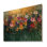 Roses et fleurs sauvages Country Bloom Field I - Décoration murale en bois de roses - sur bois de pin naturel