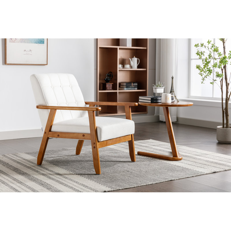 Sandvika Upholstered Armchair, White