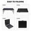 Table pliante de 4 pi pour le camping, noire. Intérieur et extérieur pratique. Capacité de 135 kg. Fixation facile et facile à transporter. Table de camping pliable à surface lisse et imperméable, pour utilisation. Limite de poids. Pliant.-1861236020