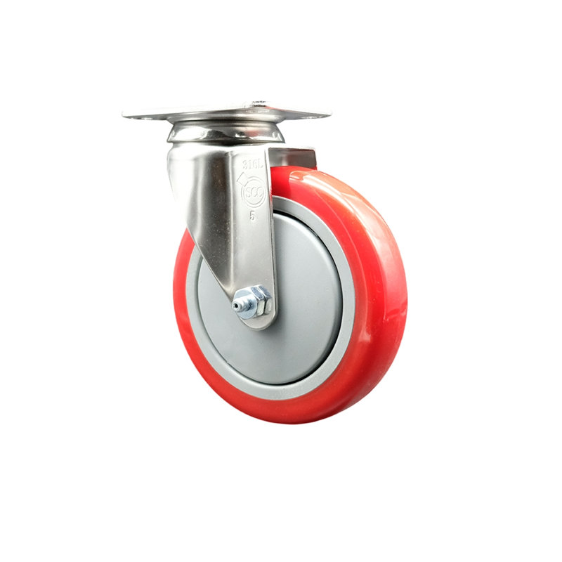 Swivel Stem Caster, Red