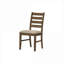 Ensemble de 2 chaises rembourrées pour salle à manger et cuisine, tissu brun, hauteur de 38 pouces