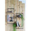 Tablette murale en fer et en bois, 12 x 6 x 27 po, avec rainures en plaques, tablette de style industriel pour présentation, rainures