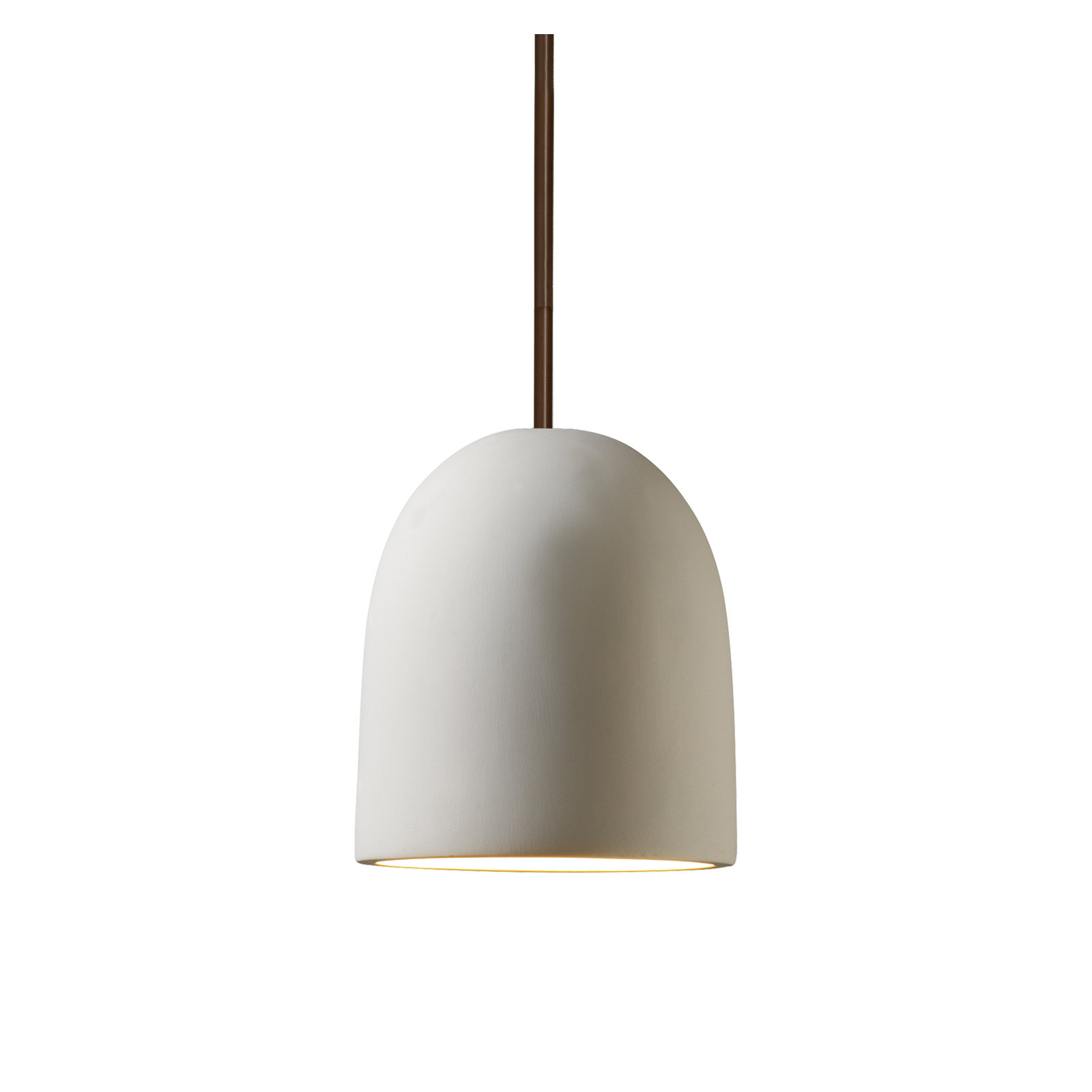 Joya Single Light Ceramic Dimmable Pendant, Dark Bronze, Bisque