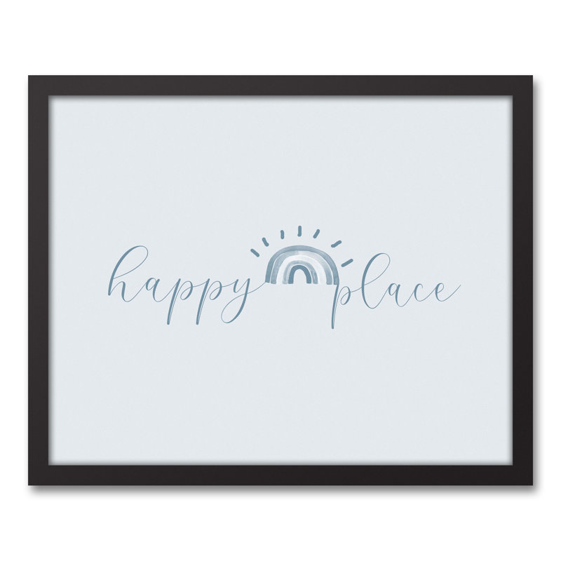 Happy Place, art encadré, H 21,75 po x l 17,75 po x P 1,75 po