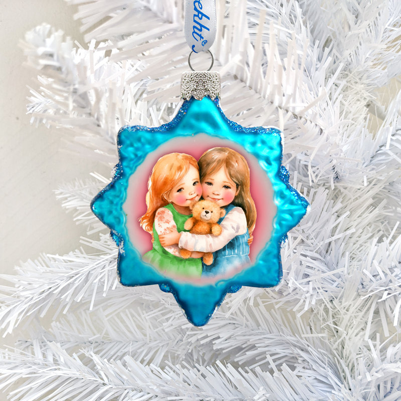 4'' Glass Hanging Figurine Ornament