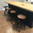 Swivel Counter Stool with Metal Frame-988352405-951660729