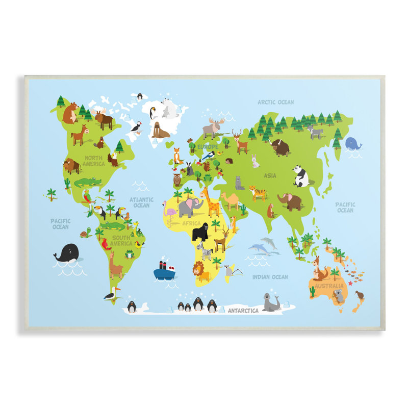 « world map art » et « couleur », art encadré Feemster, H 12,5 po x l 18,5 po x P 0,5 po