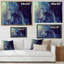 Abstrait, art mural sur toile, impression à l'encre liquide bleue-67391298-67391308-119819296