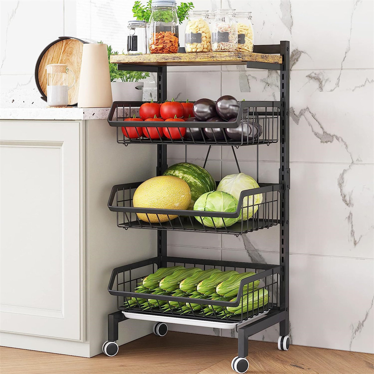 Rebrilliant Lyzah 12.7'' W Metal Shelving Unit | Wayfair