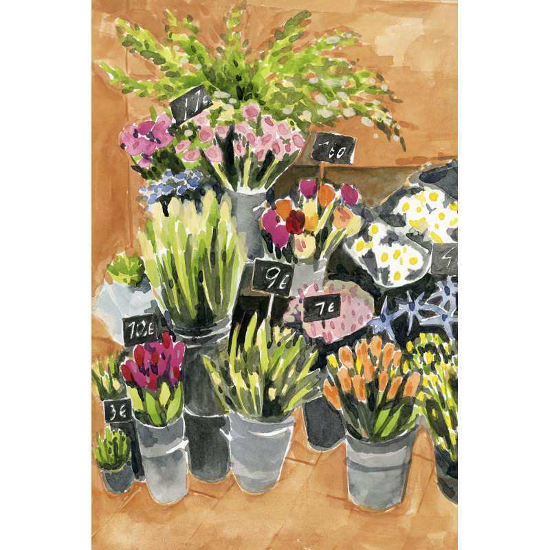 Street Florist I by Annie Warren - Wrapped Canvas Painting, 76cm H x 51cm W