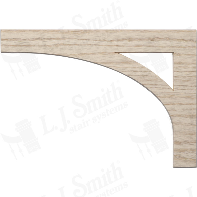 Embossed Birch Left Hand Stair Bracket for Elegant Stairways