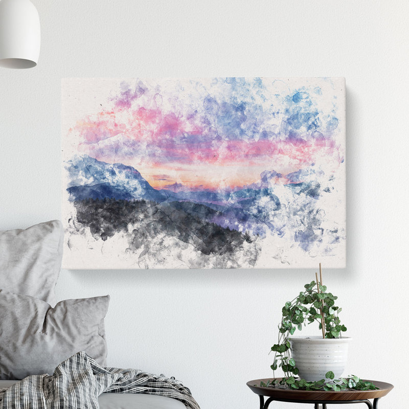 Mountain View of Romania - Wrapped Canvas, 60cm H x 91cm W x 3cm D
