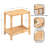 Rafina Coastal Tiered Rectangle Rattan Side Table