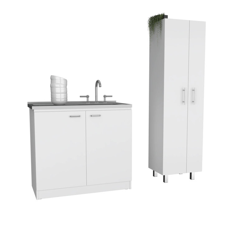 Ensemble de cuisine, évier utilitaire, garde-manger