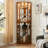 6 Shelf Curio Cabinet With Lights, Mirrored, Adjustable, Material Lighted, Adjustable Shelves, Display-146694744