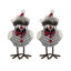 Tissu oiseau avec chapeau rouge et pompon