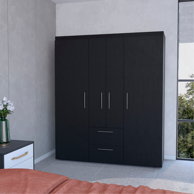 Armoire tout-en-un 2 portes Wenge