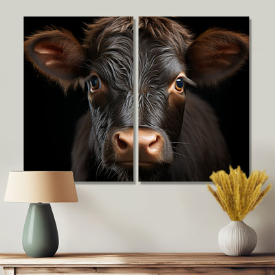 Portrait de vache - ensemble de 2 décorations murales modernes
