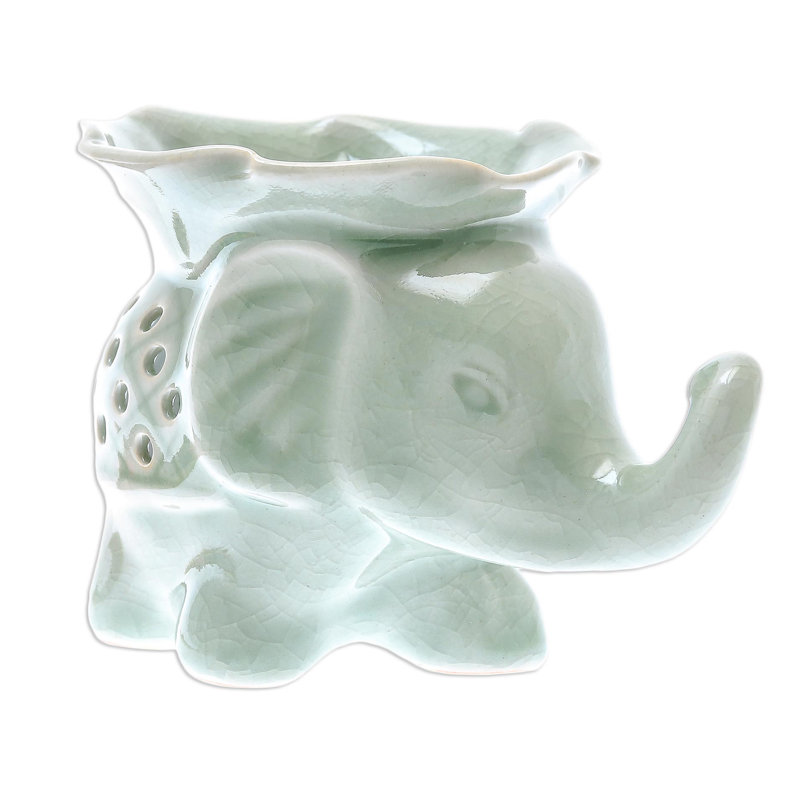 Chauffe-cire en céramique Elephant and Leaf